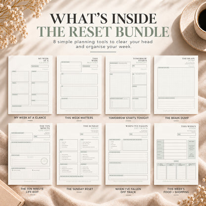 The Life Edit Reset Bundle | Printable & Interactive PDFs